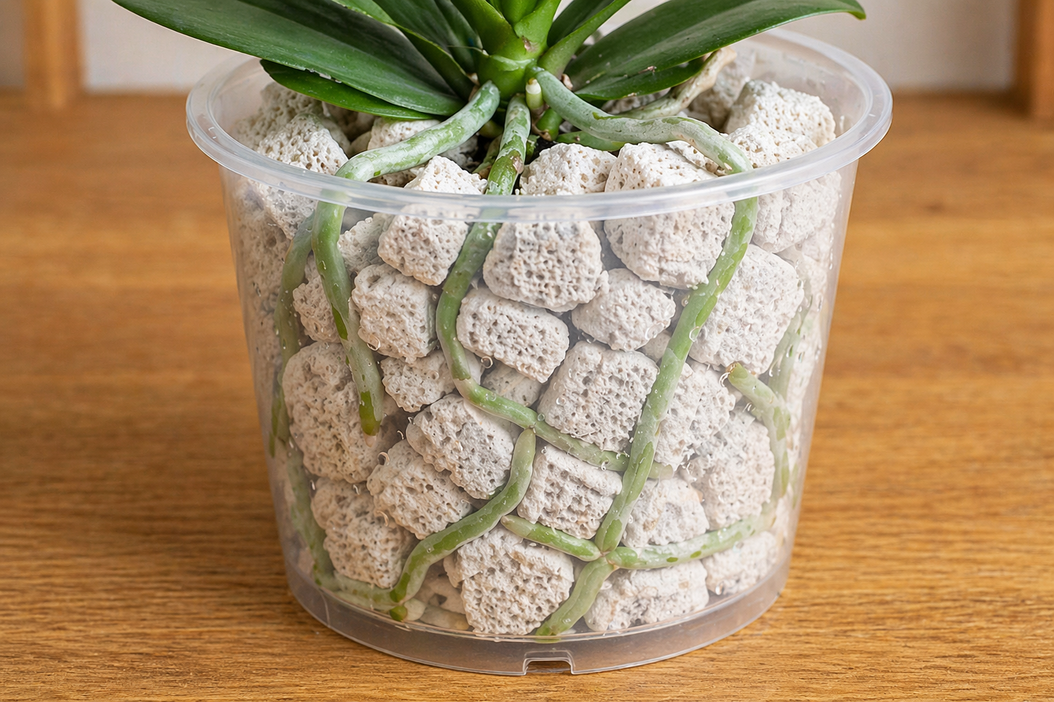 Корни орхидеи в пеностекле GrowPlant